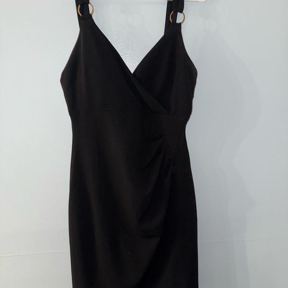 Guess Black Backless Dress with Gold Accents